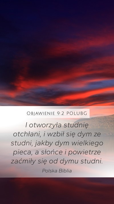 Objawienie 9:2 POLUBG Bible Verse Image