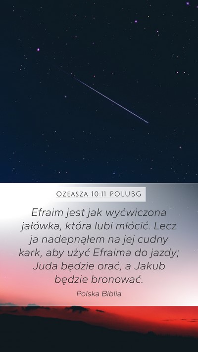 Ozeasza 10:11 POLUBG Bible Verse Image