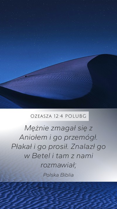 Ozeasza 12:4 POLUBG Bible Verse Image