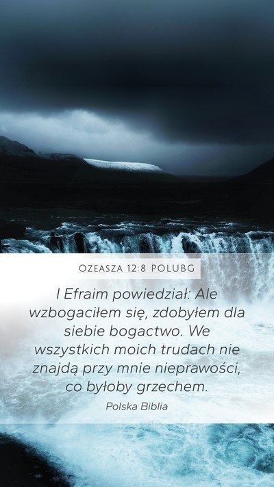 Ozeasza 12:8 POLUBG Bible Verse Image