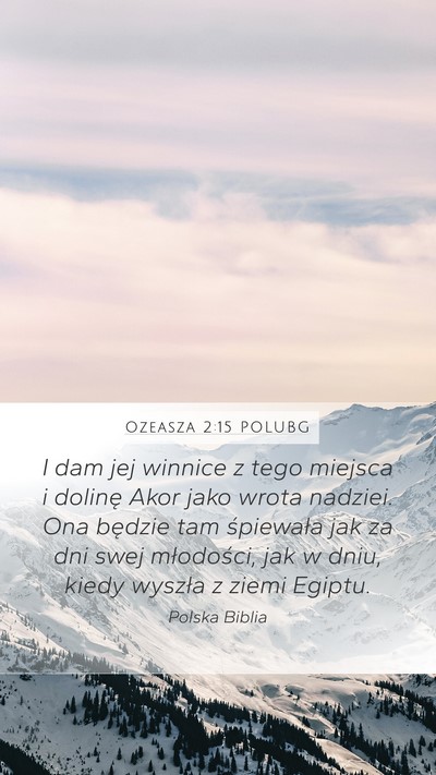 Ozeasza 2:15 POLUBG Bible Verse Image