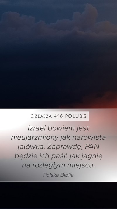 Ozeasza 4:16 POLUBG Bible Verse Image
