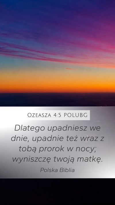 Ozeasza 4:5 POLUBG Bible Verse Image