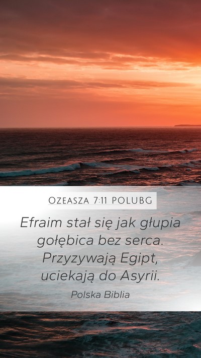 Ozeasza 7:11 POLUBG Bible Verse Image