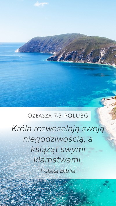 Ozeasza 7:3 POLUBG Bible Verse Image