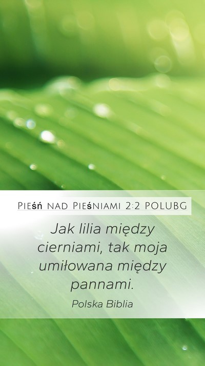Pieśń nad Pieśniami 2:2 POLUBG Bible Verse Image