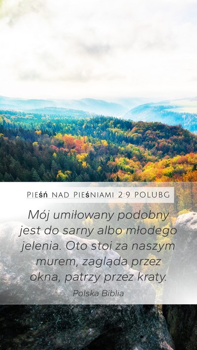 Pieśń nad Pieśniami 2:9 POLUBG Bible Verse Image