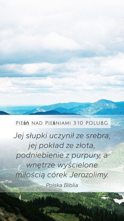 Pieśń nad Pieśniami 3:10 POLUBG Bible Verse Image