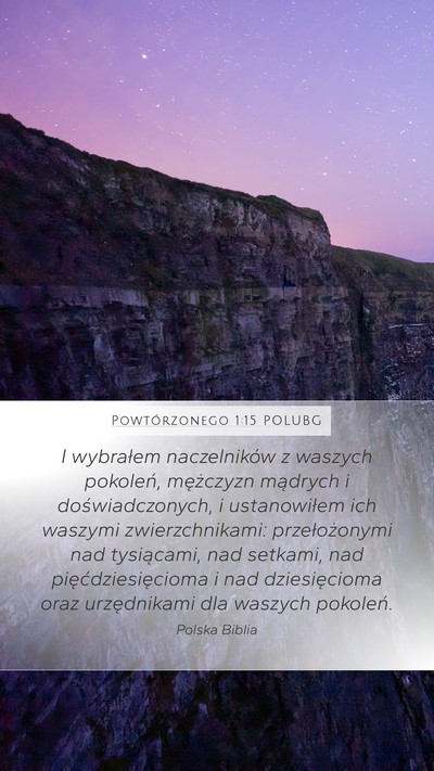 Powtórzonego 1:15 POLUBG Bible Verse Image