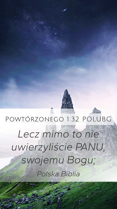 Powtórzonego 1:32 POLUBG Bible Verse Image