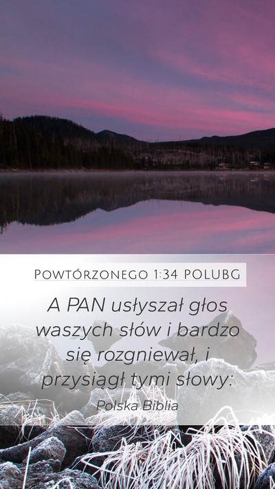 Powtórzonego 1:34 POLUBG Bible Verse Image