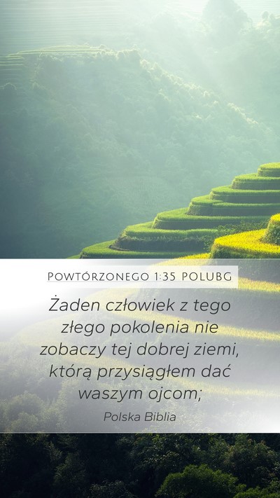 Powtórzonego 1:35 POLUBG Bible Verse Image