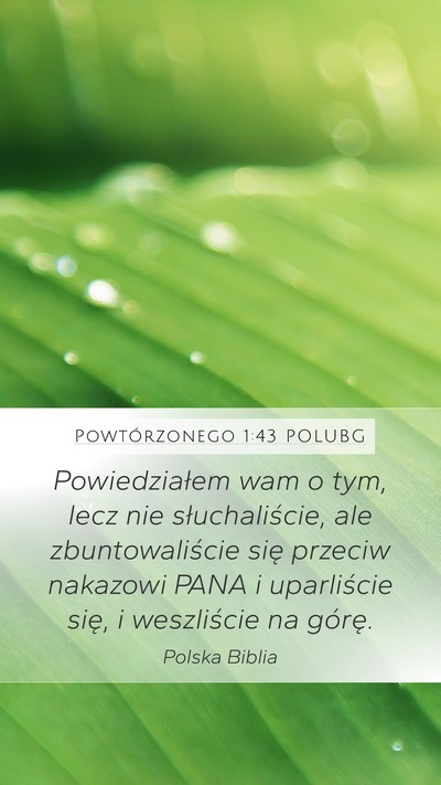 Powtórzonego 1:43 POLUBG Bible Verse Image
