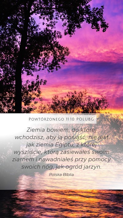 Powtórzonego 11:10 POLUBG Bible Verse Image