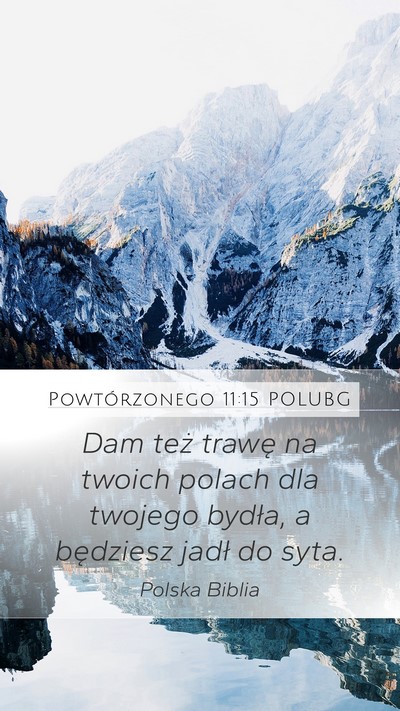 Powtórzonego 11:15 POLUBG Bible Verse Image