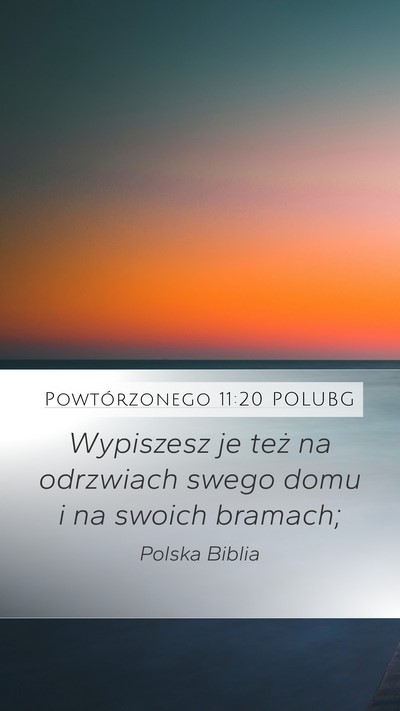 Powtórzonego 11:20 POLUBG Bible Verse Image