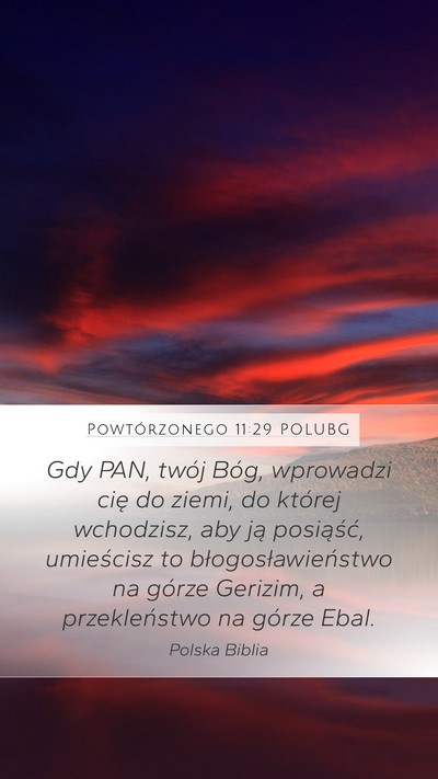 Powtórzonego 11:29 POLUBG Bible Verse Image
