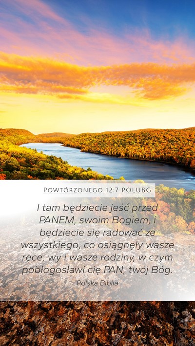 Powtórzonego 12:7 POLUBG Bible Verse Image
