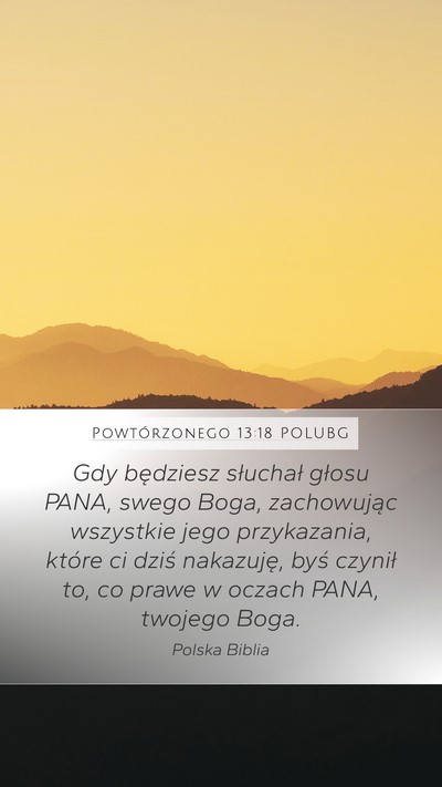 Powtórzonego 13:18 POLUBG Bible Verse Image
