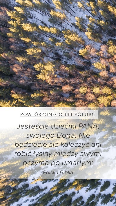 Powtórzonego 14:1 POLUBG Bible Verse Image