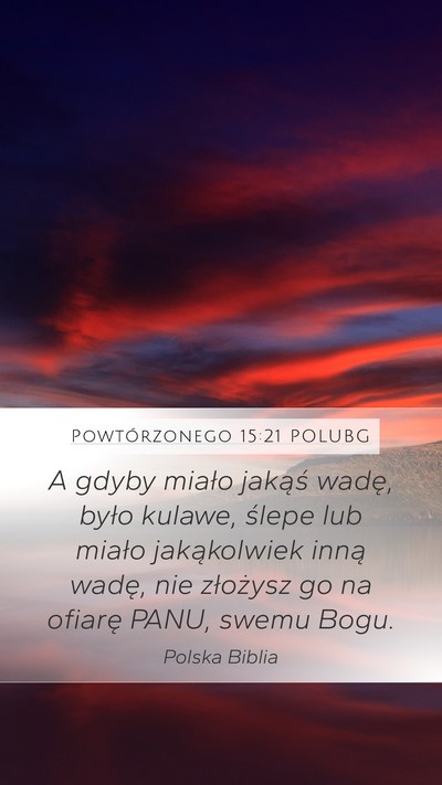 Powtórzonego 15:21 POLUBG Bible Verse Image