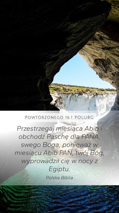 Powtórzonego 16:1 POLUBG Bible Verse Image