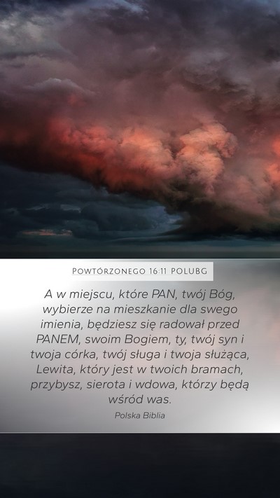 Powtórzonego 16:11 POLUBG Bible Verse Image