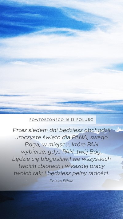 Powtórzonego 16:15 POLUBG Bible Verse Image