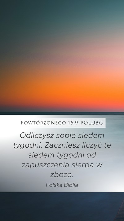 Powtórzonego 16:9 POLUBG Bible Verse Image