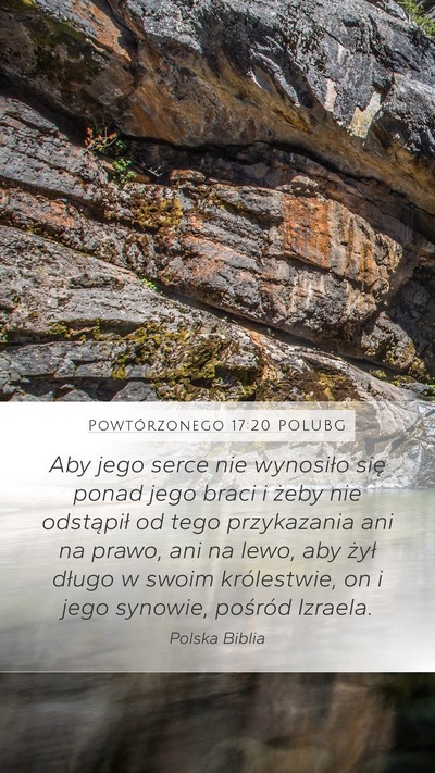 Powtórzonego 17:20 POLUBG Bible Verse Image