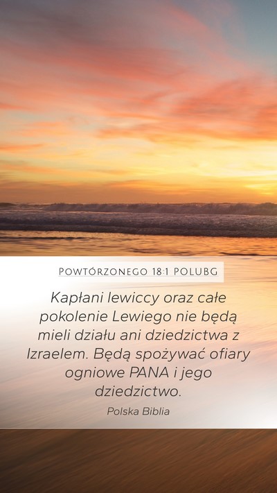 Powtórzonego 18:1 POLUBG Bible Verse Image
