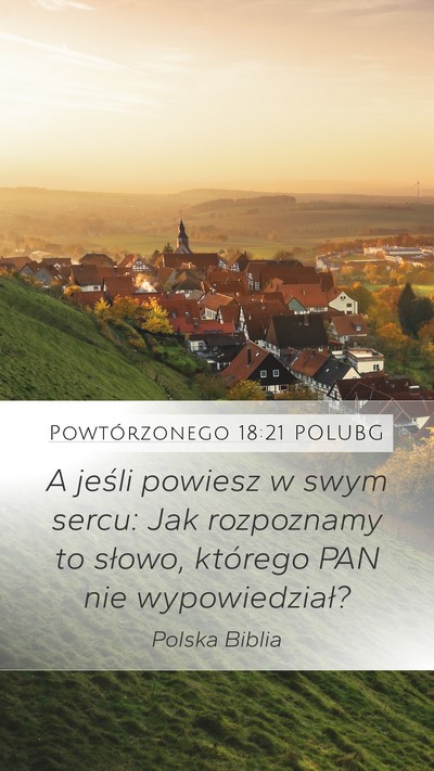 Powtórzonego 18:21 POLUBG Bible Verse Image