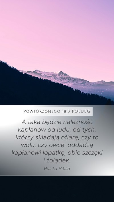 Powtórzonego 18:3 POLUBG Bible Verse Image