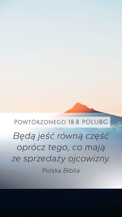 Powtórzonego 18:8 POLUBG Mobile Phone Wallpaper - Będą jeść równą część oprócz tego, co - Mobile Bible Verse Wallpaper