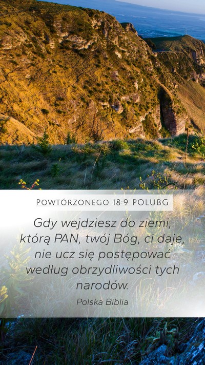 Powtórzonego 18:9 POLUBG Bible Verse Image