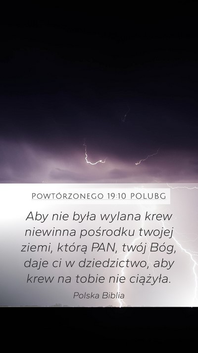 Powtórzonego 19:10 POLUBG Bible Verse Image