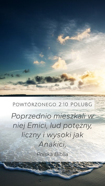 Powtórzonego 2:10 POLUBG Bible Verse Image