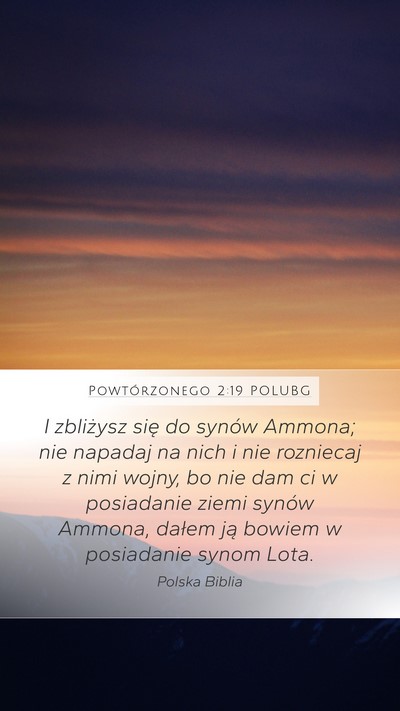 Powtórzonego 2:19 POLUBG Bible Verse Image