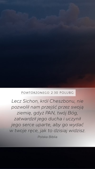 Powtórzonego 2:30 POLUBG Bible Verse Image