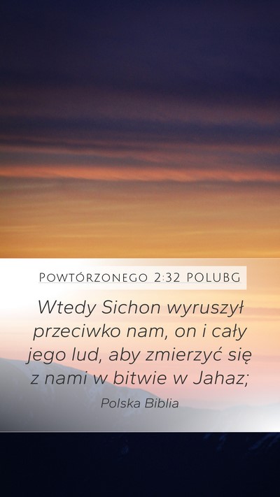 Powtórzonego 2:32 POLUBG Bible Verse Image