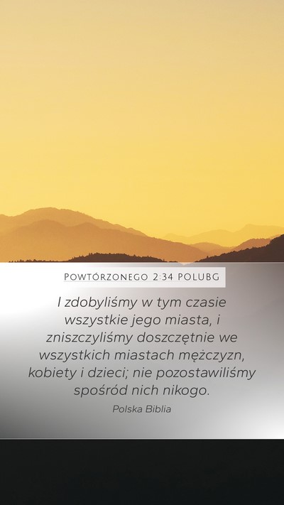 Powtórzonego 2:34 POLUBG Bible Verse Image