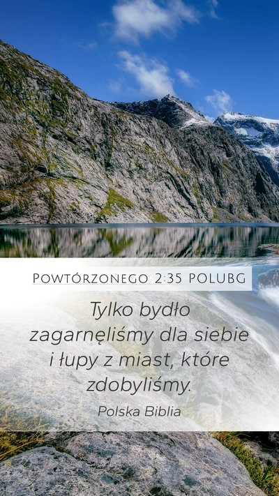 Powtórzonego 2:35 POLUBG Mobile Phone Wallpaper - Tylko bydło zagarnęliśmy dla siebie i łupy z - Mobile Bible Verse Wallpaper