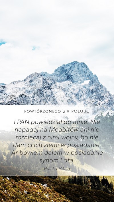 Powtórzonego 2:9 POLUBG Bible Verse Image