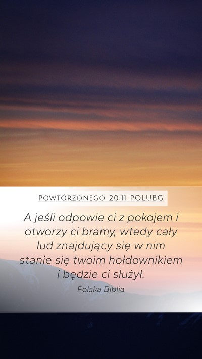 Powtórzonego 20:11 POLUBG Bible Verse Image