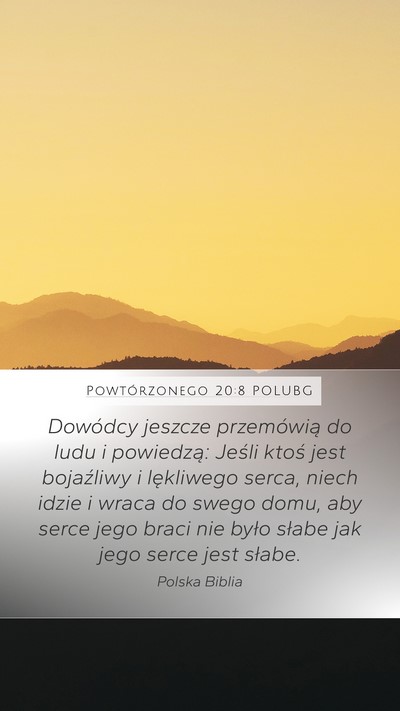 Powtórzonego 20:8 POLUBG Bible Verse Image