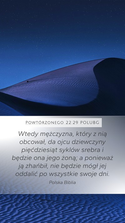 Powtórzonego 22:29 POLUBG Bible Verse Image