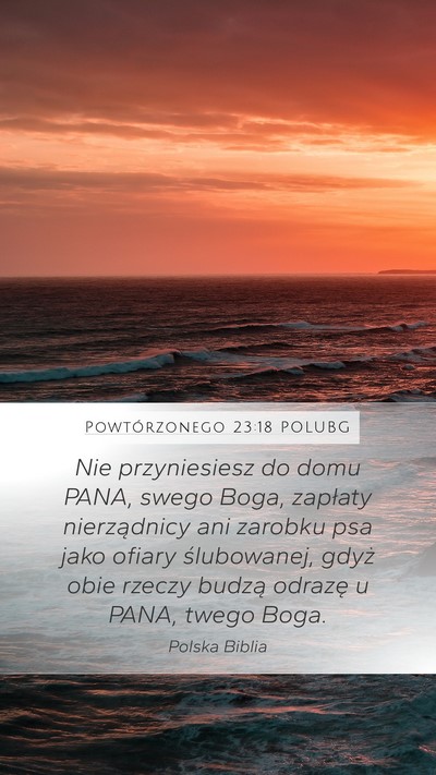 Powtórzonego 23:18 POLUBG Bible Verse Image