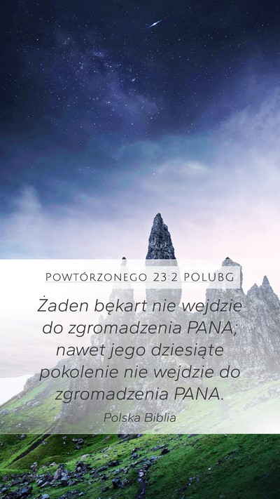 Powtórzonego 23:2 POLUBG Bible Verse Image