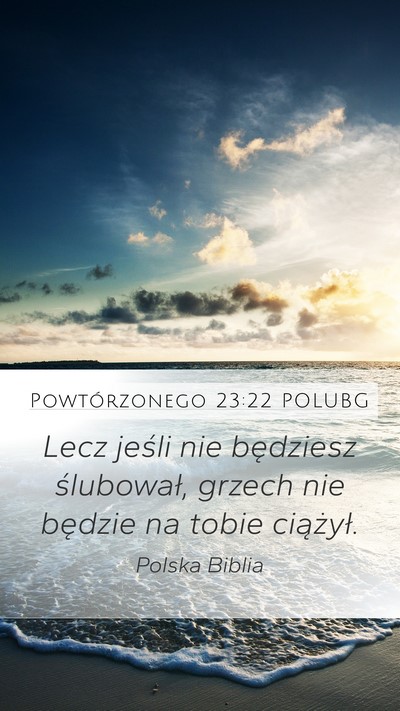 Powtórzonego 23:22 POLUBG Bible Verse Image