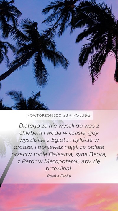 Powtórzonego 23:4 POLUBG Bible Verse Image